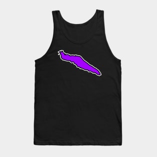 Simple Texada Island Silhouette in Purple - Solid Violet Colour - Texada Island Tank Top